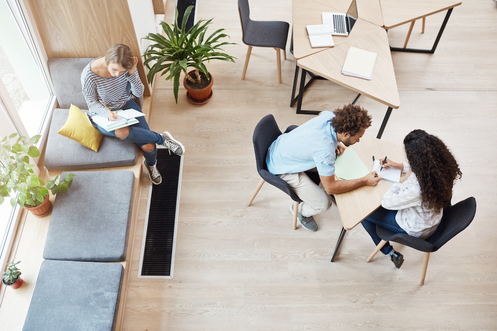 types of office layout ideas